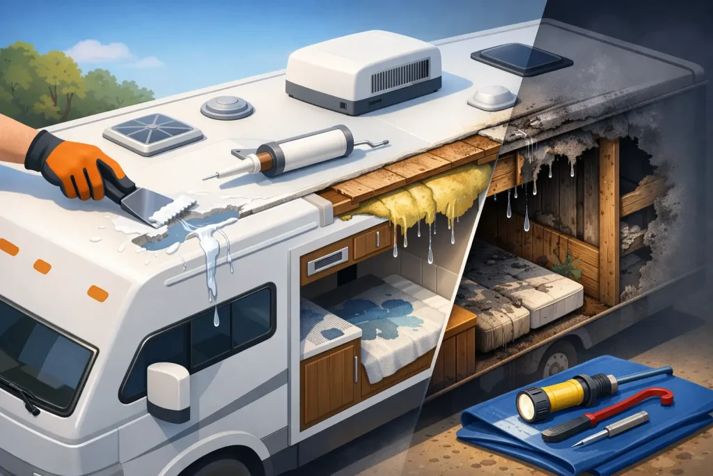 RV Roof Leak Repair Before Hidden Damage Spreads