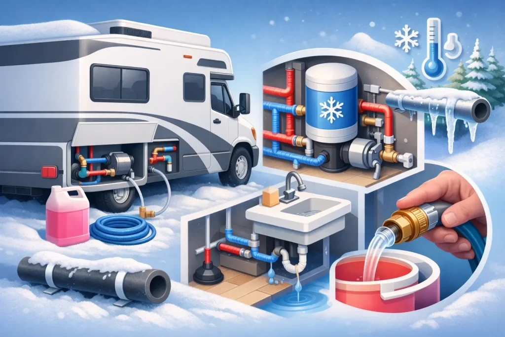 How to Winterize RV Plumbing Before Cold Weather