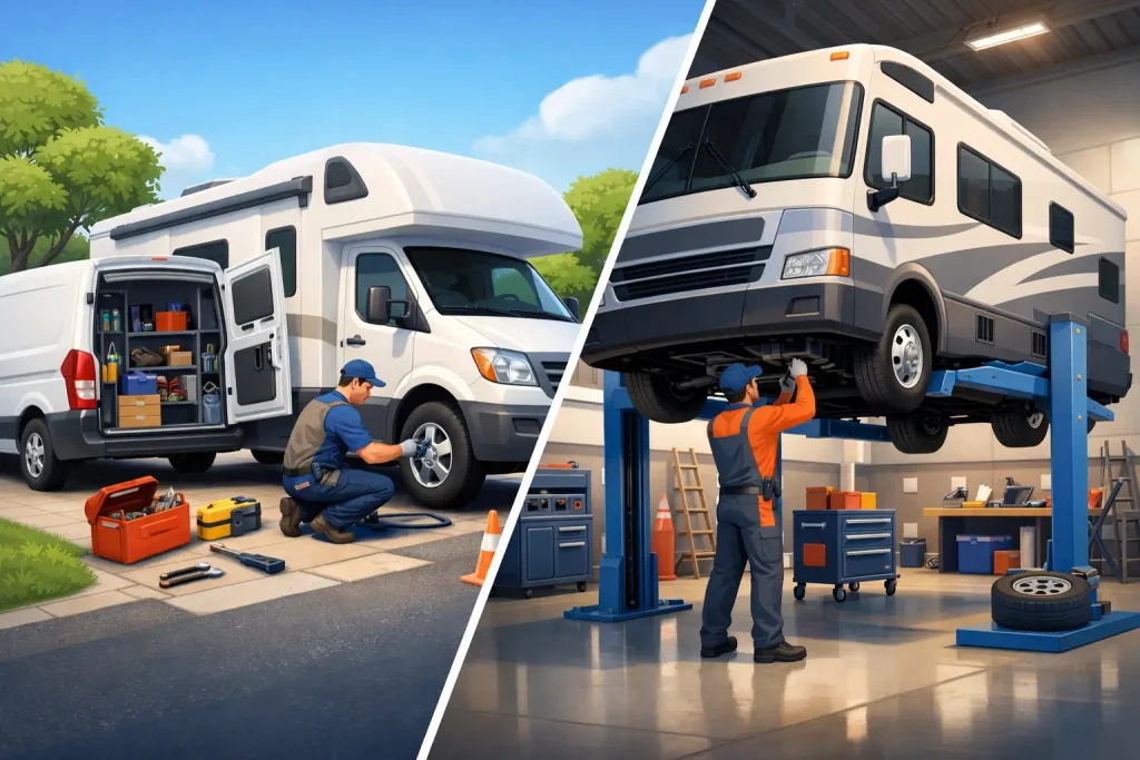 Mobile RV Repair vs Shop: Which Is Right?