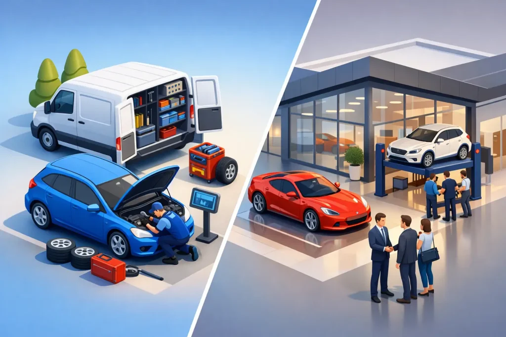 Mobile Mechanic Versus Dealership Compared